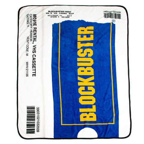 BLOCKBUSTER VHS CASE FLEECE THROW BLANKET