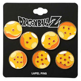 DRAGON BALL Z ALL 7 DRAGON BALLS LAPEL PINS