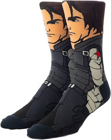 MARVEL THE WINTER SOLDIER 360 CHARACTER CREW SOCK